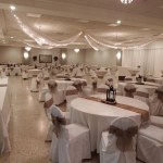 White wedding tables
