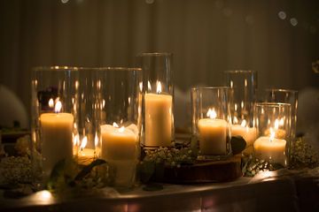 Candles on tables